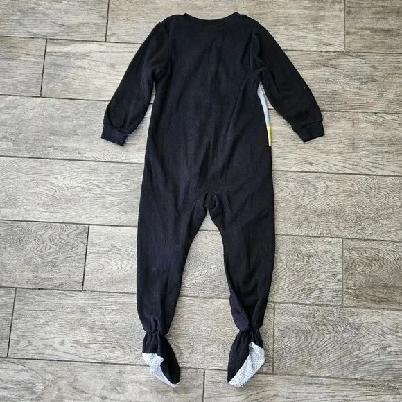 DC Comics Batman Kids One Piece Pajama Black and Gray - Picture 7 of 7